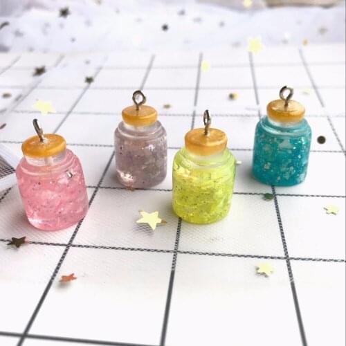 20*15mm 10pcs resin wish bottle necklace charms very cute keychain pendant necklace pendant for jewerly decoration
