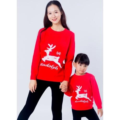 2019 family Christmas Outfit Christmas Sweaters Baby Boy Girl Cardigan Family Matching Clothes Mommy and me clothes big sister