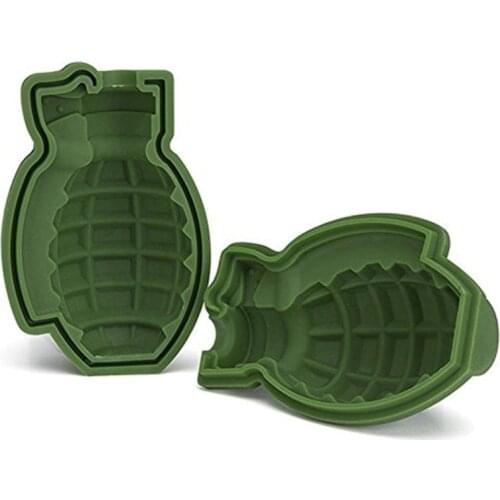 3D Ice Cubes Maker Mold Food-Grade Silicone DIY Makes Life Size 3D Grenade Shaped Ice Cubes Ice Trays Maker Great Gift