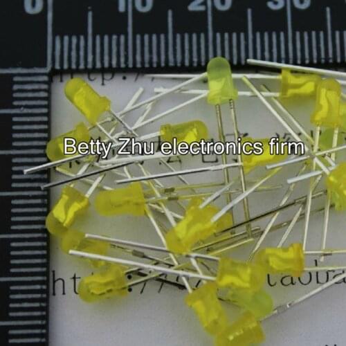 5000PCS/LOT 3MM yellow shell bright yellow light LED light-emitting diode round head