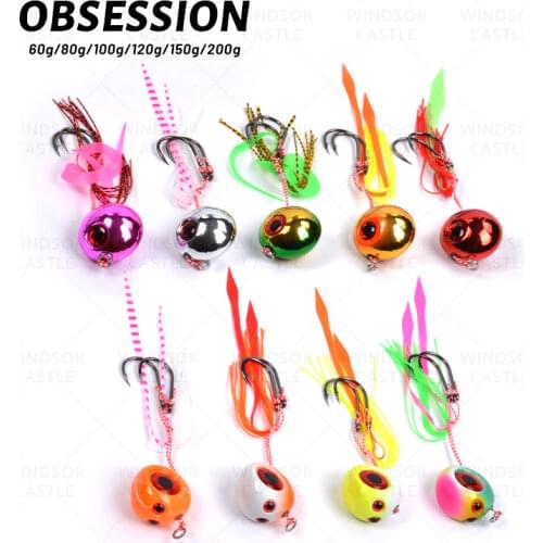 Inchiku sliding kabura metal jigging lure 60g80g Sinking Artificial Lead bait Saltwater Fishing lure with assist hook slider jig