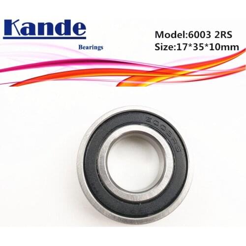 6003RS Bearing 4pcs ABEC-5 High quality 6003 2RS Single Row Deep Groove ball bearing 6003-2RS 17x35x10mm