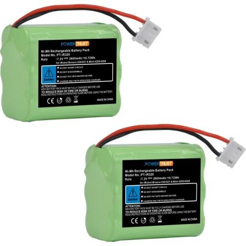 2600mAh 7.2V Vacuum Replacement Battery for iRobot Braava 320 321 Mint 4200 4205 Floor Cleaner Robot Batteries