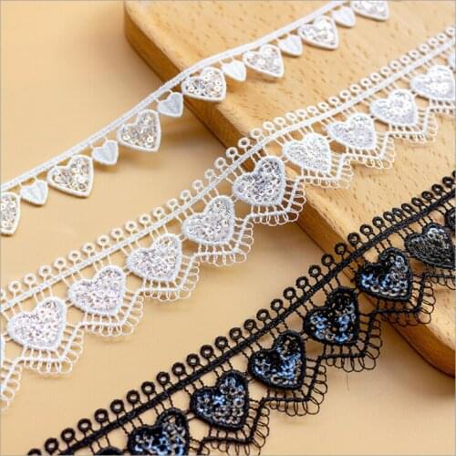 Clothing accessories new milk silk love sequins water-soluble lace clothing ingredients