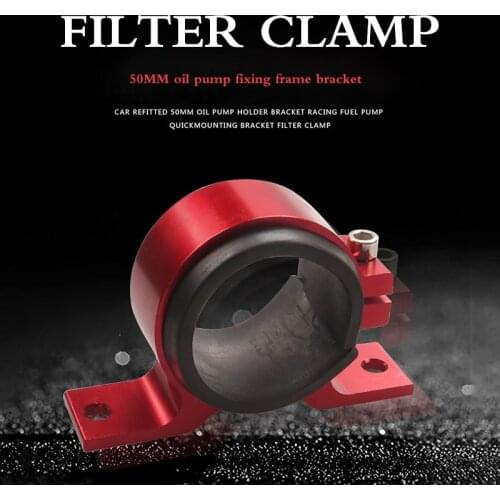 50mm Aluminium Car External Fuel Pump Mounting Bracket Filter Clamp Cradle Holder fuel filter