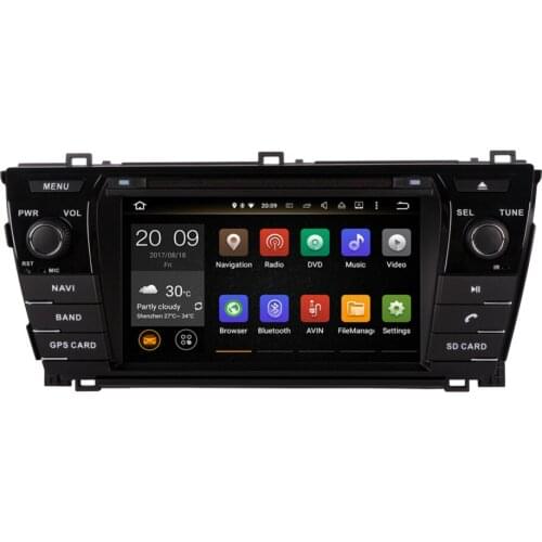 Android 8.0 Octa Core 4GB RAM Car DVD Multimedia Player Radio Stereo For Toyota Corolla 2013- Left Hand Driving GPS Navigation