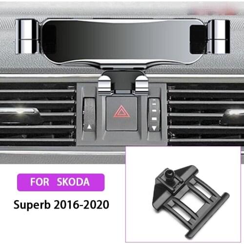 Car Mobile Phone Holder Air Vent Mounts GPS Stand Navigation Bracket For Skoda Superb 3 2016 2017 2018 2019 2020 Car Accessories