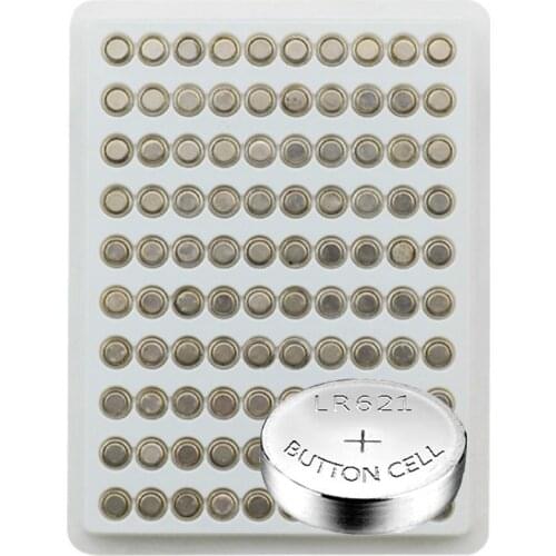 100PCS AG1 1.55V Silver Oxide Button Coin Cell Batteries 364 SR621SW LR621 621 LR60 CX60 Alkaline Watch Battery Cheap