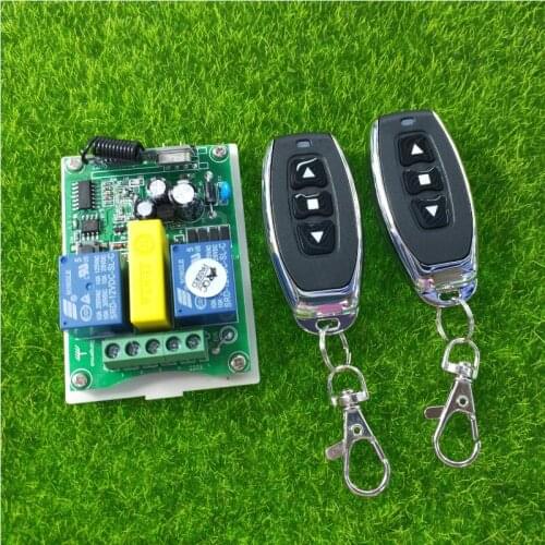 433mhz AC 220 V 2 CH RF Wireless Remote Control switch for tubular motor garage door /Projectors/Rolling doors/shutters