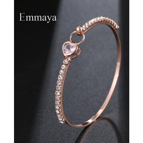 EMMAYA Clasiical Round Shape Design Bracelet Cute Zirconia Jewelry For Women Banquet Exquisite Dress-Up Fashion Ornament