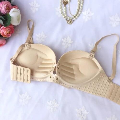 BRZFMRVL LB Sexy Wireless Thick super Push Up Bra Sexy LB Gather Adjustable Push Up Bra palms massage sexy bra Seamless big bra