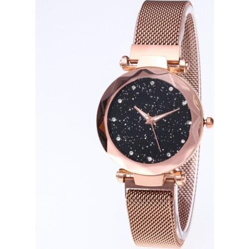 Fashion Starry Stat Watches for Women Luxury Ladies Quartz Magnet Buckle Watch Ladies Rhinestone Wristwatches Clock Reloj Mujer