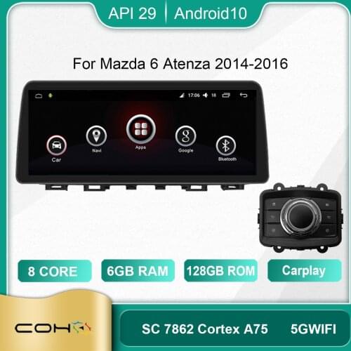 COHO For Mazda 6 Atenza 2014-2016 10.25 screen Android 10 Octa Core 1920*720 10.25 Inch Car Stereo Multimidia 1Din Car Radio