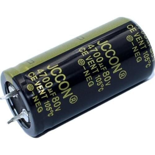 JCCON Thick-foot Electrolytic Capacitor 80v4700uf Volume 25x50 Inverter Power