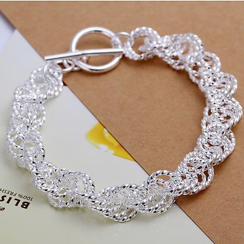 H240 free shipping bracelet, free shipping fashion jewelry Gloss Twisted Thick Bracelet /azyajrfa awmajnta silver color