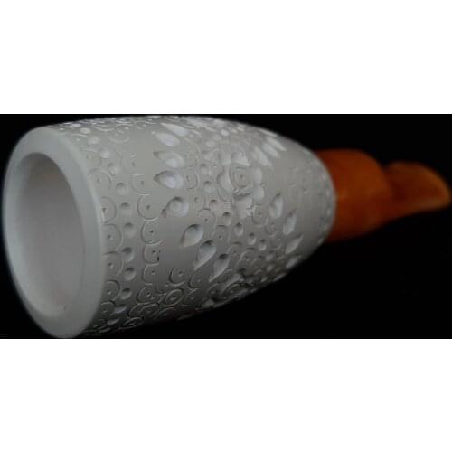 Handcarved AGovem Meerschaum Cigar Holder Handmade Mouthpiece Tip Humidor Tobacco Case Vintage Box AGM-41