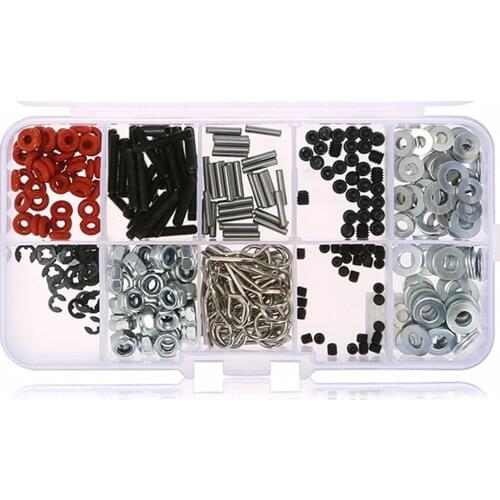 340 Pieces Metal Repair Tool Screws Box Set for HSP Axial SCX10 D90 RC Car Accessories
