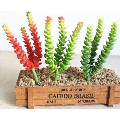 18cm Money String Artificial Succulent Plants Green PVC Fake Plants Home Garden Decoration Accessories Desktop Bonsai Artificial