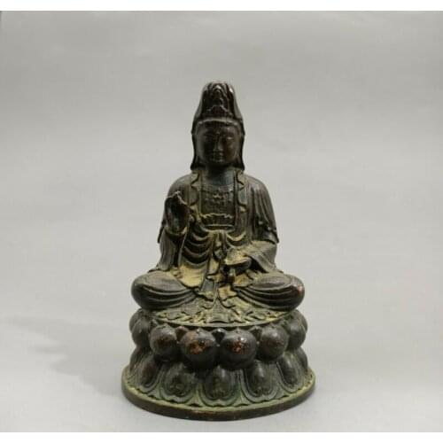 Chinese Tibet Buddha Bronze Statue Guanyin of Nepal Old Copper Statue Collection Ornaments Statues for Decoration Figurines