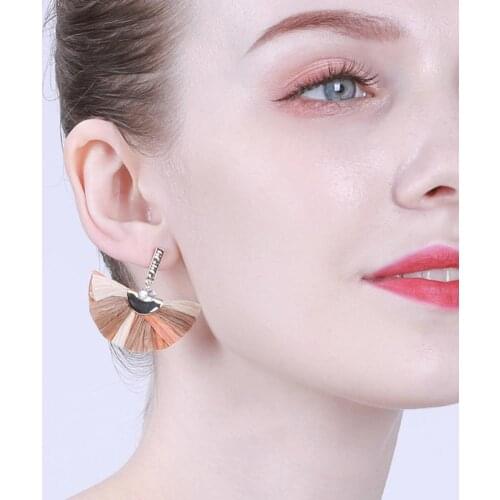 KIVN Fashion Jewelry Boho Earrings Fan Shaped Tassel Dangle Drop Earrings for Women Girls Birthday Christmas Gifts