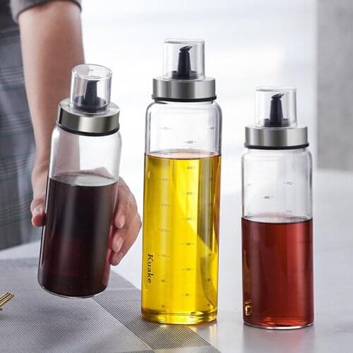 Kitchen supplies glass oil bottle oil pot household anti-leakage soy sauce vinegar seasoning jar creative seasoning bottle