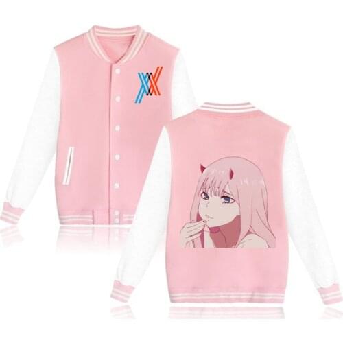 DARLING in the FRANXX Jacket Streetwear ZERO TWO Pullover Cool College Style Casual Fashion Winter/Autumn Thick Coats