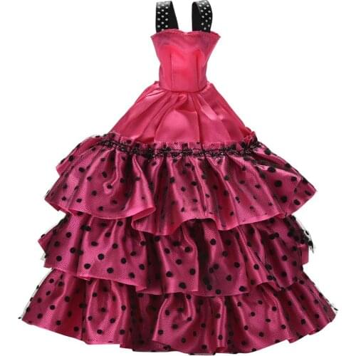 Mini Dot Flower Dress For Dolls Dolls Summer Tank Doll Princess Dress Wedding Dresses 1 Pc