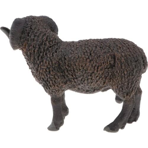 Simulation Black Sheep Animal Model Figure Kids Toy Home Decor Collectible
