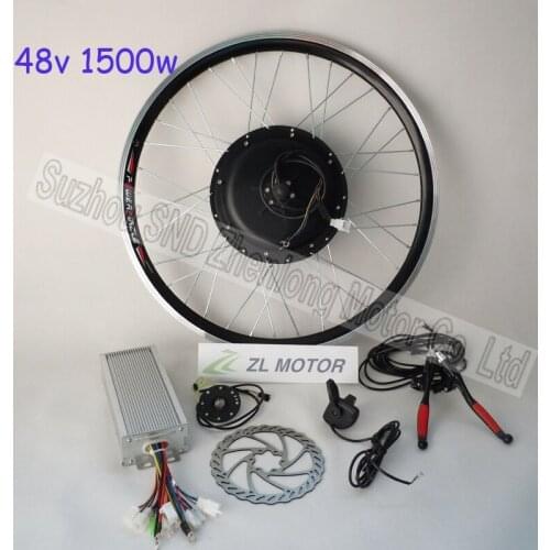 Powerful electric bike diy kit 1500w 48V brushless dc rear hub motor and 1800w controller with bike pedal sensor G-S004
