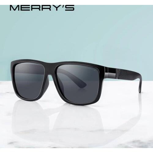 MERRYS Men Classic Polarized Sunglasses Male Vintage Square Sun Glasses UV400 Protection S3008