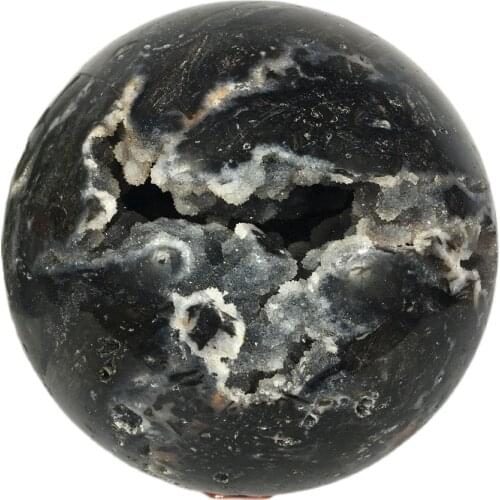 Natural Shpere Sphalerite Quartz Crystal Geode Healing Voog Stones Specimen Home Crafts Decoration Gift Ball