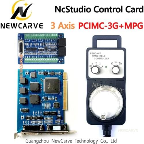 Ncstudio 3 Axis Control System PCIMC 3G Motion Control Card With Electronic Handwheel For CNC Router V5 System NEWCARVE