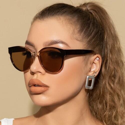 ZLY 2021 New Fashion Round Sunglasses Women Men Leopard Gradients Lens Frame Luxury Brand Designer Lady Style Sun Glasses UV400