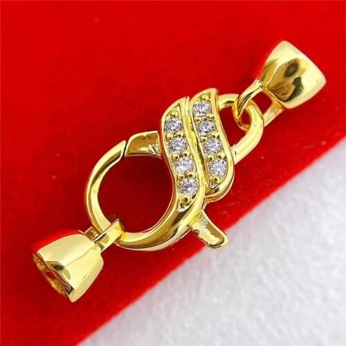 Wholesale DIY Natural Stones Beads Jewelry Making Accessories Silver/Gold/Rose Gold Metal Connector Clasps Findings