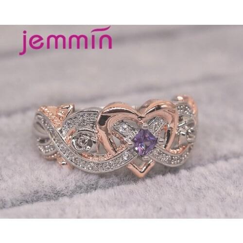 Simple Heart 925 Sterling Silver Cute Finger Rings Romantic Birthday Gift For Girlfriend CZ Zircon Stone Jewelry