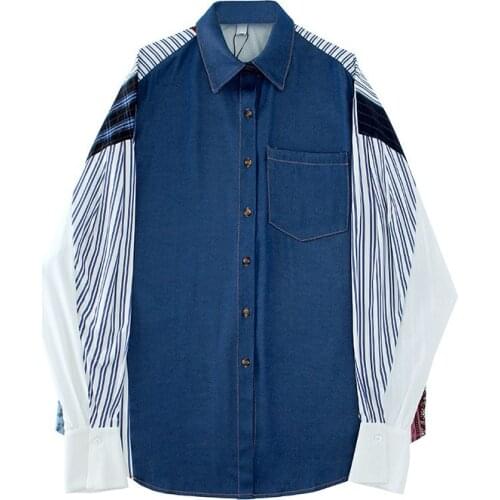 QUHENG Womens Denim Shirts