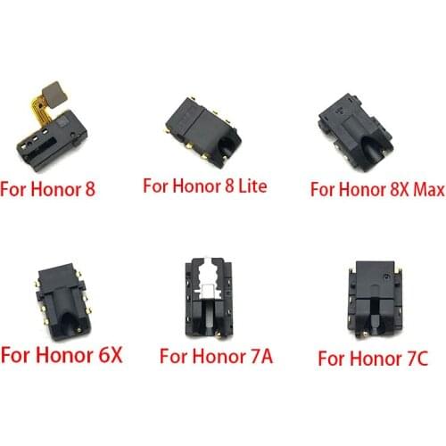 2Pcs/Lot, Ear Earphone Audio Jack Port Connector For Huawei Honor 6X 7A 7C V9 9X 8X Max 8 9 10 lite