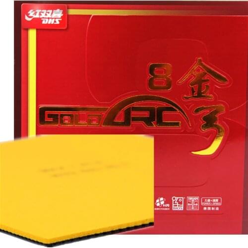 Original DHS GoldArc 8 Table Tennis Rubber rubber Pimples In Ping Pong Germany Rubber with Sponge ITTF Approved