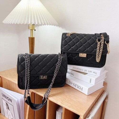 Lattice Flap Crossbody bag 2020 Fashion New High quality PU Leather Womens Designer Handbag Chain Travel Shoulder Messenger Bag