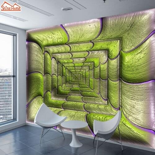 ShineHome-Modern Interior Stairs Green Forest Wallpaper 3d for Walls Wallpapers 3 d Living Room Hall Wall Paper Mural Rolls Art