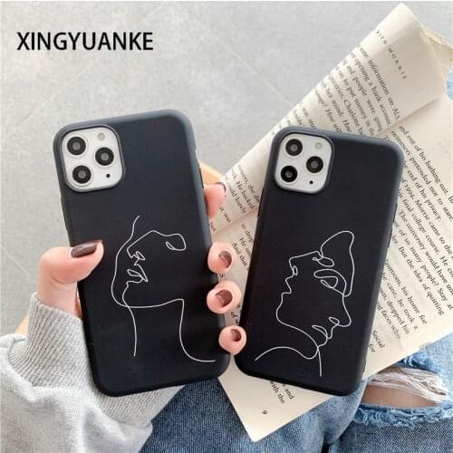 Abstract Art Lines Silicone Black Case For Xiaomi Redmi 9 9A 9C 9T 8 8A 7 7A 6 6A 5 Plus S2 4A 4X Candy Color Soft Cover