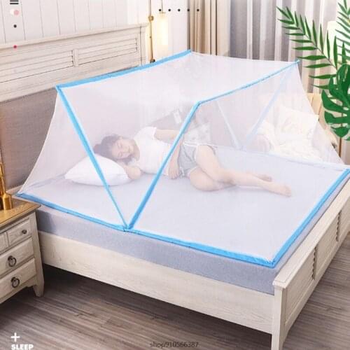 Folding Mosquitoes Net Foldable Bed Canopy Portable Anti-mosquitoes Cover Netting Tent for Adult Student Dormitory 21 Wholesales