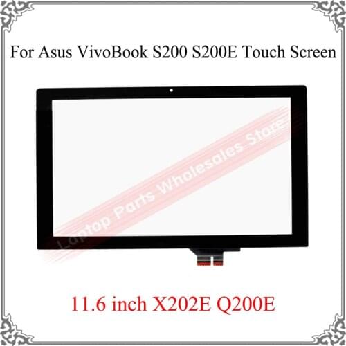 Touch Screen Glass Panel For Asus VivoBook S200 S200E X202E Q200E 11.6 inch Laptop Touch Screen Digitizer Glass Replacement