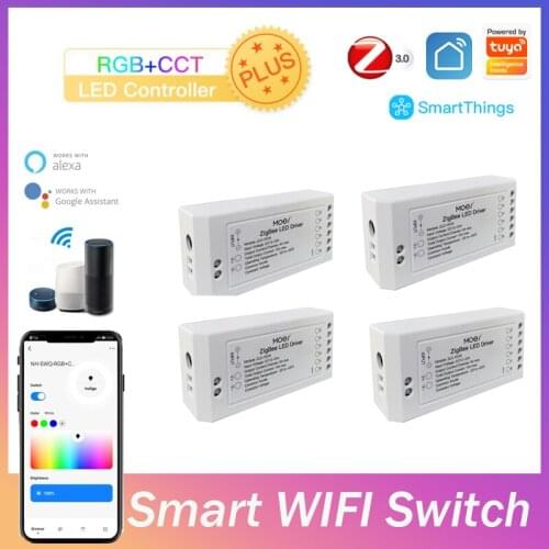 ZigBee RGBCCT LED Controller Dimmer Smart LED Strip Controller Tuya Smart Life App Work With Alexa Amazon Google Home