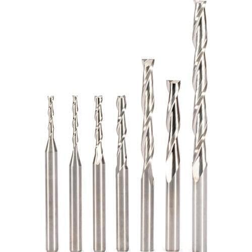 3pcs Two Flute Carbide End Mill Dia 4mm Solid Spiral Woodwork CNC Router Bits Milling Cutter wood carving Engraving tools
