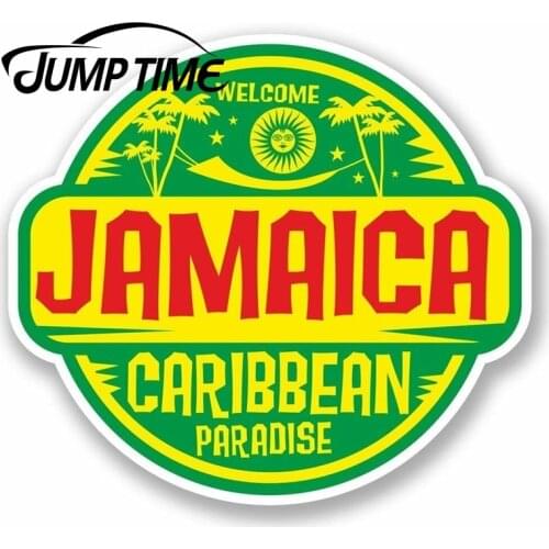 Jump Time Jamaica Jamaican Vinyl Sticker Laptop Travel Luggage Car Window Bumper Decal Waterproof Car Accessories