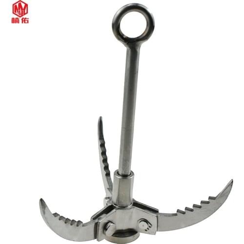 1PC Stainless Steel Folding Hook EDC Small Three Claws Flying Tiger Claw Outdoor Survival Tool Climbing Claw Mountaineering Hook