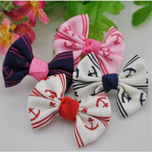 10 pcs Grosgrain Ribbon Flowers Bows Wedding Appliques/Craft Lots mix B010