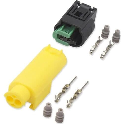 100Sets Tyco AMP 2Pin Outdoor Temperature Sensor Plug Auto Oxygen Sensor Plug Connector 2-967642-1 1-967644-1 968405-1