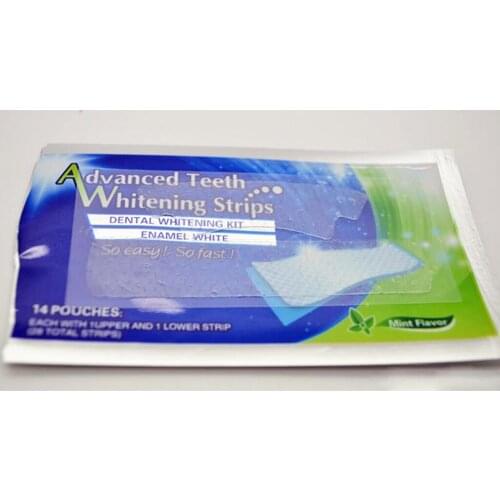 14 lot Teeth Whitening Strips Brightening Tea Stains Remover Stickers